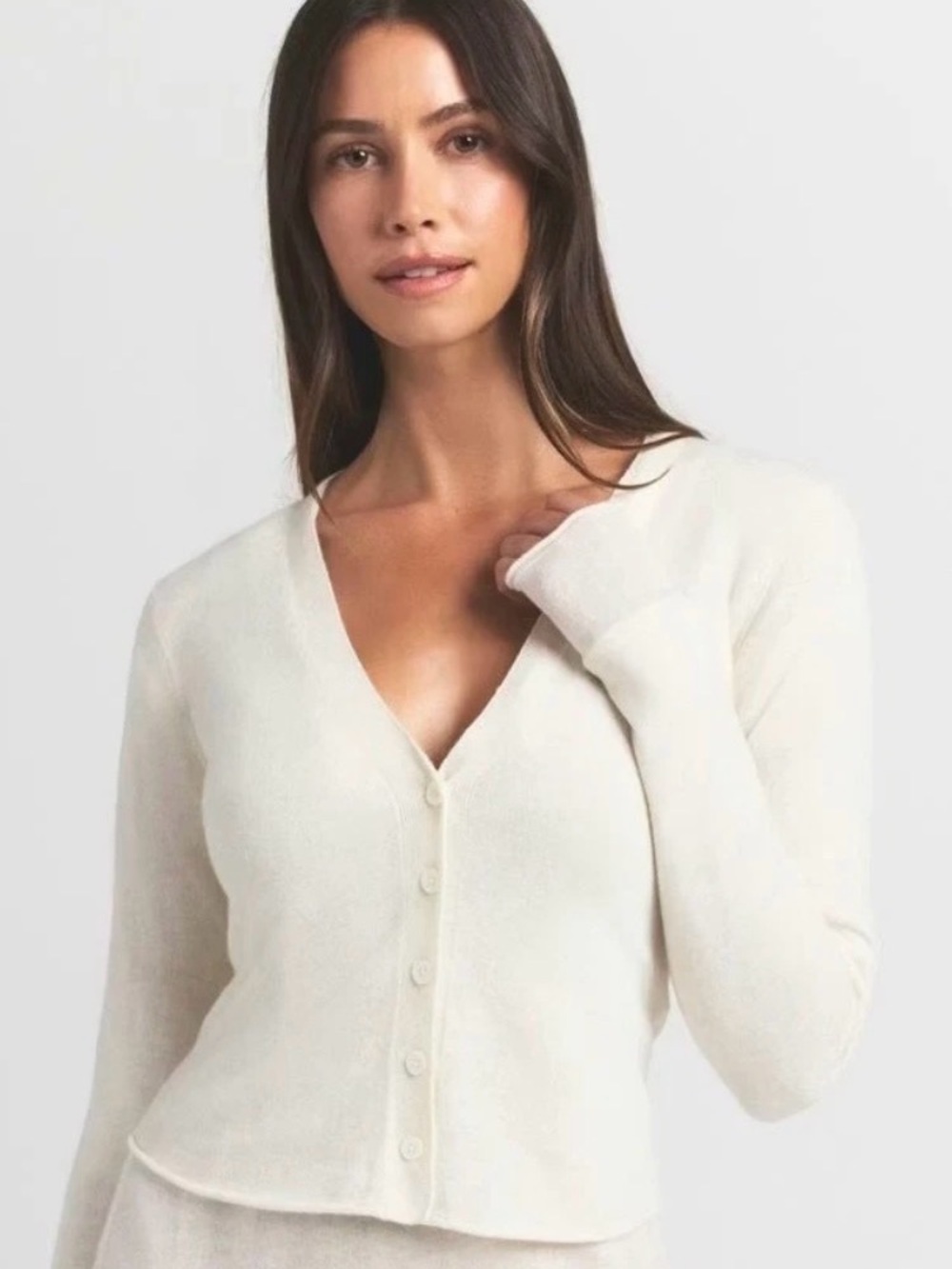 SKIMS V-NECK  Button  cashmere Cardigan Sweater